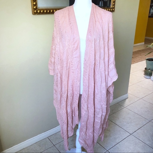 Andrew Marc Accessories - Mauve Pink Mark New York Sequin Duster Wrap